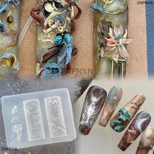[COD] ZNPNXN DIY Silicone Nail Mold 3D Nine-tailed Fox Three-Dimensional Nail Art Decorations Creative Nail Mold Clear Nail Tools