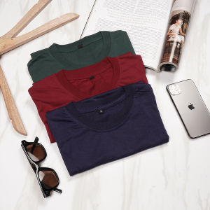 Kaos Polos Lengan Pendek Pria Wanita Dewasa Paket Murah 3PCS