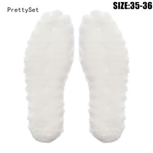 4/2Pcs Soft Thicked Winter Outdoor Protection Plush Insoles - Snow Boots Sport Shoe Universal Pure Wool Thicken Heating Shoes Pad