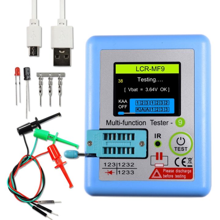 Resistor Testing Block LCR-MF9 TFT LCD Display Multi-Meter Transistor Tester Diode Triode ...