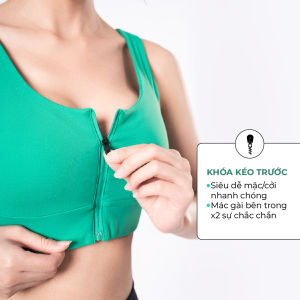 Áo Bra Tập Yoga Gym LV24211201 Livan Sport Khóa Kéo Đệm Đúc Liền Áo Bra Đệm Liền Áo Bra Khoá Kéo