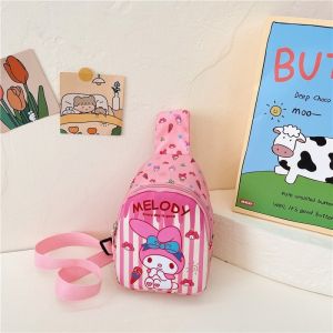 Sanrio Hello Kitty Crossbody Bag Shoulder Bag Waist Kuromi Storage Pouch Cinnamoroll My Melody Chest Bag Coin Purse Kid Girl Toy