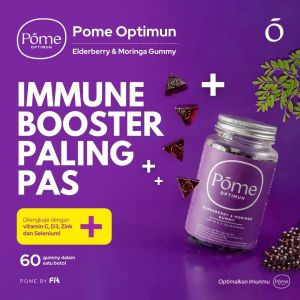 Pome Optimun 1 Botol - Elderberry & Moringa Gummy dengan Vit. C Vit D Zinc dan Selenium