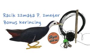 Jontrot Kareo Ruak Ruak Sawah ( premium ) Paket Racik 2 meter 22 mata BONUS KERINCINGAN / Alat Pikat Burung ruak ruak sawah