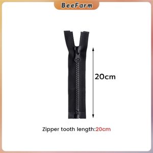 B.F. Black Zipper For Jacket Hoodies Size 20cm to 60cm Apparel Zipper Plastic Resin Zipper 1Pc