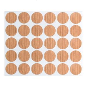 30Pieces Self Adhesive Screw Hole Covers Stickers Waterproof Grains Accessory for Furniture Cabinets Desks