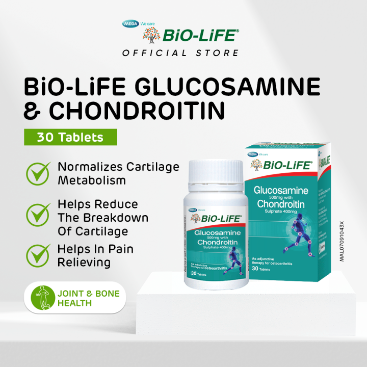 BiOLiFE Glucosamine 500mg With Chondroitin Sulphate 400mg 30 tablets