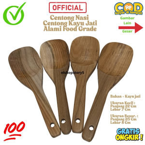 Centong Nasi Centong Kayu Jati Alami Food Grade
