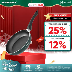 [Công Nghệ Chảo Khóa Dầu Oil-Lock Độc Quyền] Chảo Chống Dính Đáy Từ Sunhouse Eco SHM20-28EC - Hạn Chế Ngấm Dầu Vào Thực Phẩm