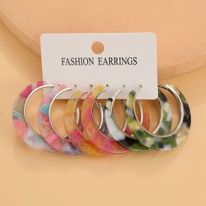 MUNCHX Nhựa Thời trang Phụ nữ Cô Gái Acrylic Earrings Set Lớn Hoa Tai Ngọc Đồ trang sức Người Tán Tỉnh Hoop Drop Bông Tai