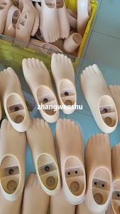 Prosthetic Foot Plate Dual-Hole Ankle-Foot Polyurethane Artificial Foot for Lower Limb Amputees with Residual Limb Socks