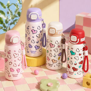 One Touch 500ml Insulated Tumbler 316 Stainless Steel PPSU Straw Dual Drinking Leakproof Safety Lock Portable Water Bottle - HoneyLion