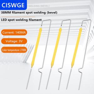 [COD] CISWGE 10 cái 3V 38 Mét LED bóng đèn dây tóc đèn các bộ phận gốm hàn điểm dây tóc dây đèn Filament LED Diode một phần bóng Đèn Chip