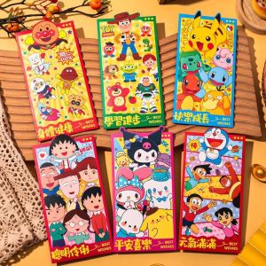 12pcs CNY 2026 Cartoon Crayon Shin-chan Red Envelope Cartoon Crayon Shin-chan Red Packets for Chinese New Year Cute Angbao Creative Red Envelopes CNY Horse Year Red Envelope Bags