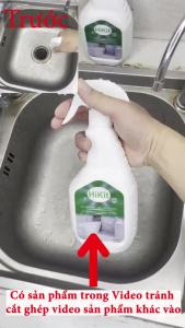 Tẩy cặn canxi tẩy kính vòi sen bồn sứ chậu tắm gạch men gương soi nhà tắm Hikit 500g