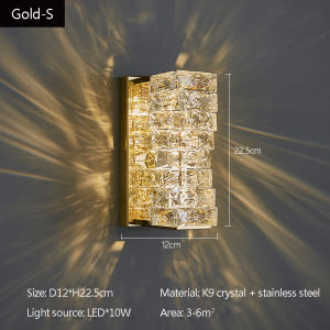 Luxury Wall Lamps Crystal Bedside Lamp Modern Led Wall Light For Bedroom Living Room TV Background Wall Hanging Lamp Home Decor