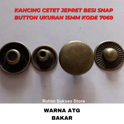 Kancing Cetet Jepret Knop Snap Button Besi 7060 15mm Harga Eceran - ATG BAKAR