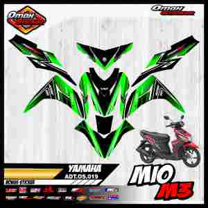 Striping Decal Yamaha Mio M3.Stiker Decal Lis Variasi Mio M3 Full Body DESIGN. ADT.019