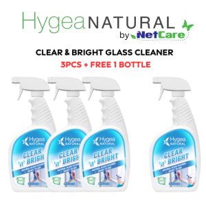 CLEAR N BRIGHT GLASS & WINDOW CLEANER 3PCS | STREAK-FREE (READY TO USE)