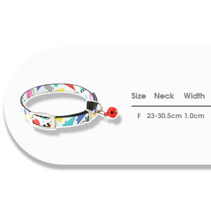 Breakaway Cat Collar Elastic Safety Collar Memphis Pattern Adjustable Cat Collar With Metal D Ring