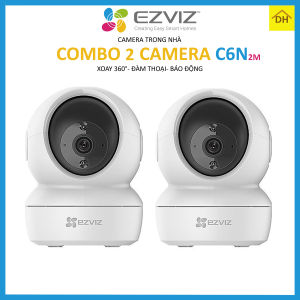 COMBO 2 Camera EZVIZ C6N 2M 1080p Xoay 360 Độ- Đàm Thoại 2 Chiều- Báo Động Chống Trộm- Wifi Trong Nhà Chính Hãng EZVIZ