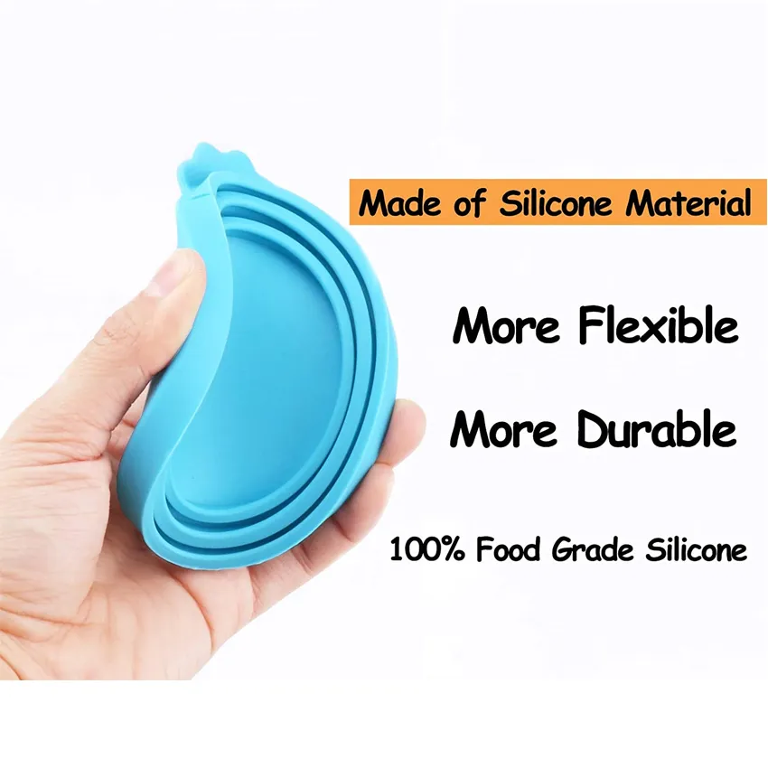 BUNDLE Pet Silicone Can Lids Can Covers Food Tin Cover WITH Mini