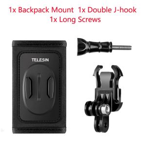 TELESIN Upgraded Backpack Bag Strap Shoulder Mount Clip Holder for HERO 12 11 10 9 8 7 6 5 / Insta360 ONE R / DJI OSMO ACTION Camera