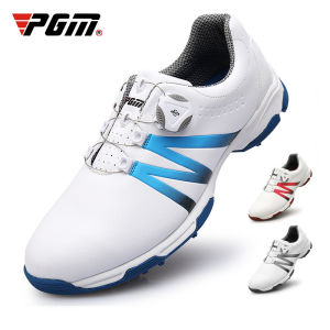 PGM Mens Golf shoes for men and males for sports Rotating button shoelace sneakers for Golf sports Non-slip waterproof