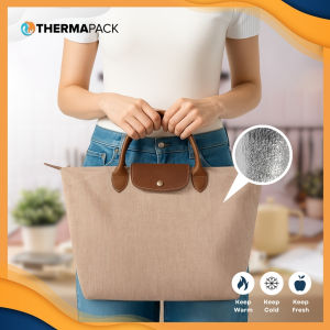 ThermaPack Premium Denim Shopping Bag - Tas Belanja Serbaguna Aluminium Foil Tahan Panas dan Dingin