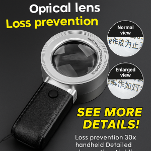 Portable electronic lens Optical lens Loss prevention 30x handheld Detailed observation Lighting function