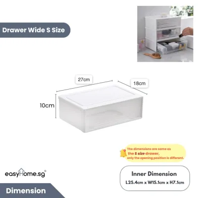 Storage Drawer - Organizer Plastic Box (6 sizes available)