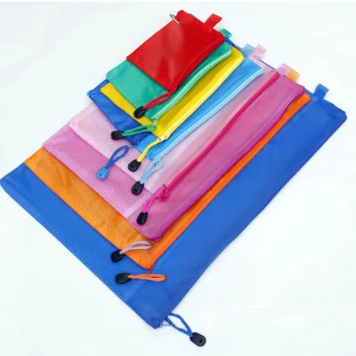 Transparent Paper Money Bag Document Waterproof Bag Envelop Pouches Random Color School and Office Supplies