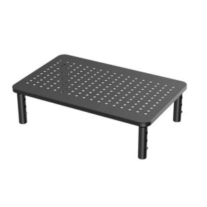 SG【READY STOCK】Monitor Stand 3 Height Adjustable Monitor Stand Ergonomic Metal Monitor Riser Stand with Mesh Platform