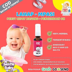 Gentle Baby Oil Gimme Food 30 ML Minyak Balur Essential Oil Solusi GTM Susah Makan Naikkan Selera Makan Pada Anak Bayi Baru Lahir Newborn Balita Bahan Alami BPOM dan Minyak Telon My Baby 150 ML