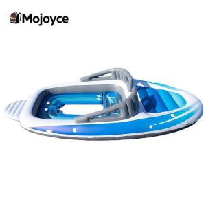 PVC 6-Person Inflatable Portable Boat Raft Inflatable Floating Water Row Bed for Camping Lakes & Rivers
