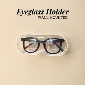 Locaupin Wall Mounted Storage Organizer Transparent Sunglasses Case Portable Display Durable Space Saver Glasses Holder
