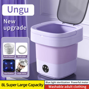 Mesin Cuci Mini Portabel Portabel yang Disterilkan dengan Cahaya Biru Pengering 8L Mesin Cuci Mesin Cuci Lipat Otomatis