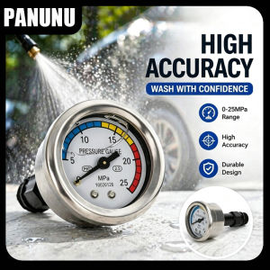 High Pressure Washer Pressure Gauge M14 Thread Universal Replacement For Car Wash Machine