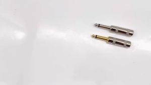 FFBH Pro C AudioMono TRS Audio 6.35mm Nickel-plated Shell Gold Nickel Plug Connector Adaptor For Guitar Patch Cable 9T1N6