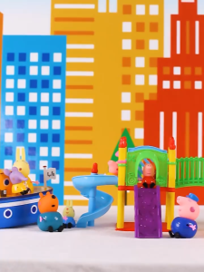 Full Set Of Amusement Park Piggy Page Dollhouse Piggy Suit Doll Toys DIY Pretend To Play Castle Entertainment Luxury Set