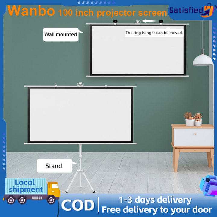 Fisherman Wanbo 100 Inch Projector Screen HD Vivid Color Better Viewing