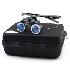 NICEDEN Dental Medical Magnifier 3.5X 420mm Surgical Binocular Loupes Optical Glass Headset Magnifying Glasses With Adjustable 3W LED Headlight