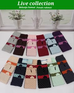 12 Pasang Kaos Kaki Jempol Motif Wanita Muslimah Dewasa Computerized
