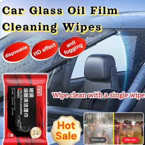 【Value Pack of 10】Car Glass Oil Film Cleaning Wipes Windsheild Cleaning Tissue Anti-fog Stain Oil Dirt Water Mark Remover  玻璃油膜一擦净