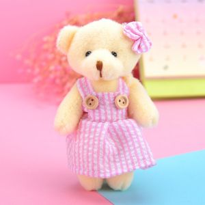 CANICECA 12cm Dolls Bear Plush Dogs Toy Energy Release Soft Cats Toy Cute Portable Pet Companion Toy