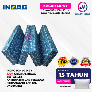 ( 100 x 15 x 200 ) Kasur Lipat Original INOAC EON D.23 LG ( hijau terang ) tebal 15cm Garansi Resmi 15 tahun Gratis Bantal