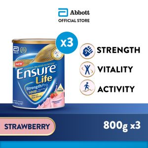 [Bundle of 3] Ensure® Life StrengthProᵀᴹ Strawberry 800g