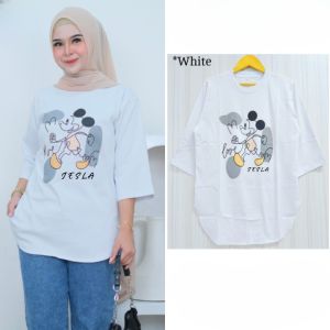 Baju Atasan Wanita Viral Minnie Blus Kaos Katun Combed 24s Apk Sablon Jumbo S M L XL XXL 3XL Ootd Remaja Korean Style Kekinian Terbaru
