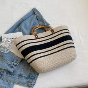 Work Clothing Big Bag Female 2023 New Fashion Tote Bag Vacation Beach Woven Bag Western Style Satchel Shopping Basket Bag