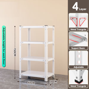 SUNNY Steel Rack Shelves Storage Shelves Shelf Storage Supermarket Angle Steel Kitchen Warehouse display shelf household Cold-rolled Steel Adjustable